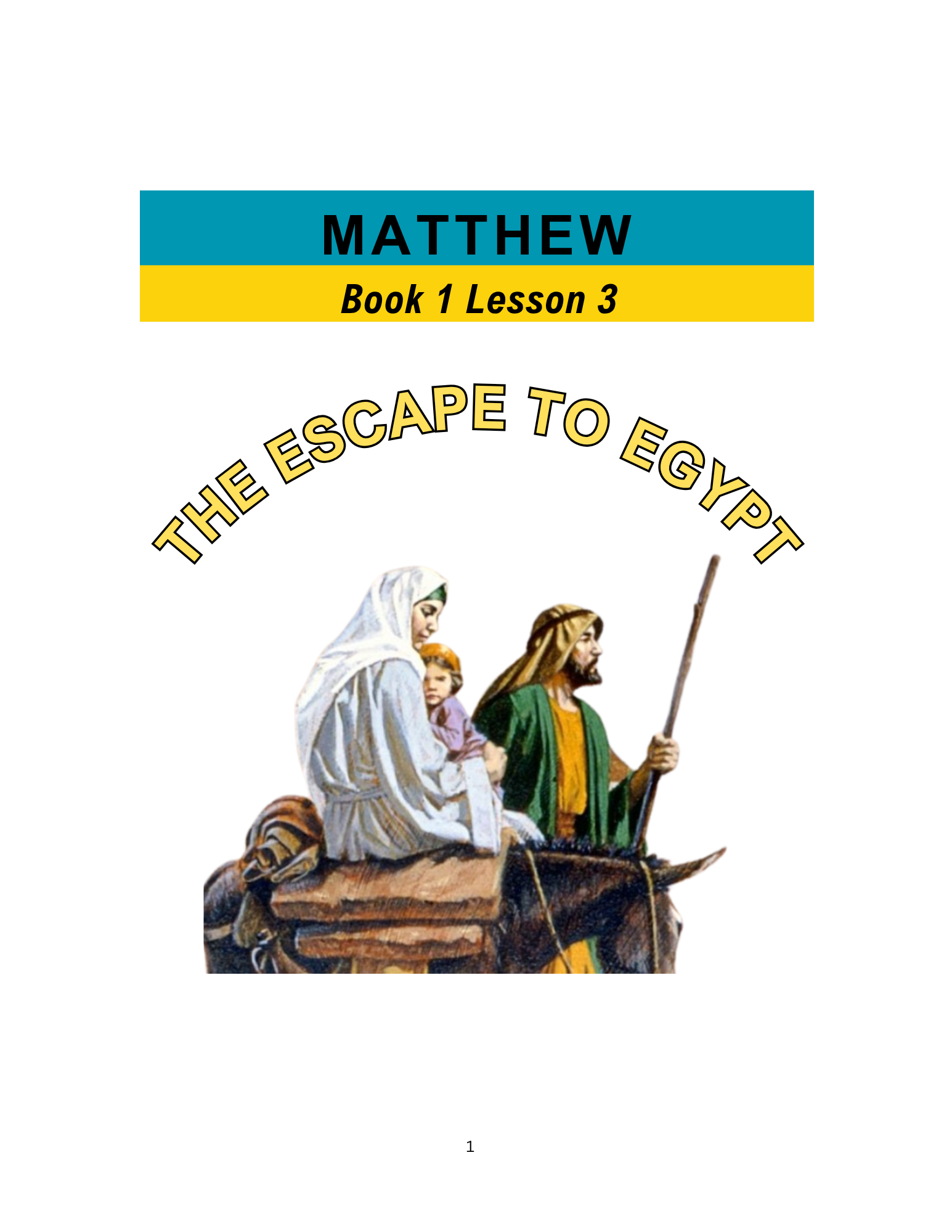 Matthew – Book 1 Lesson 3 (PDF)