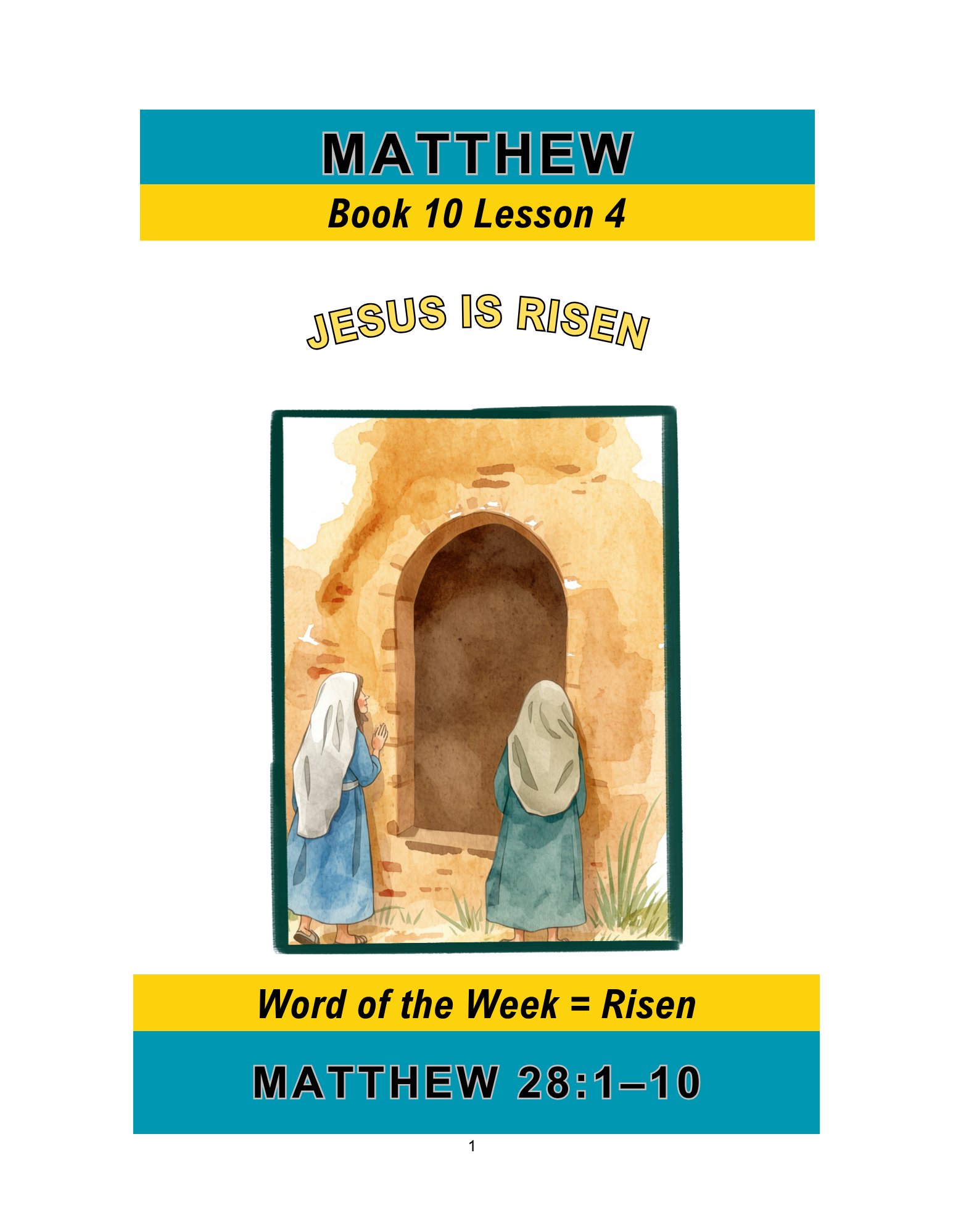 Matthew – Book 10 Lesson 4 (PDF)