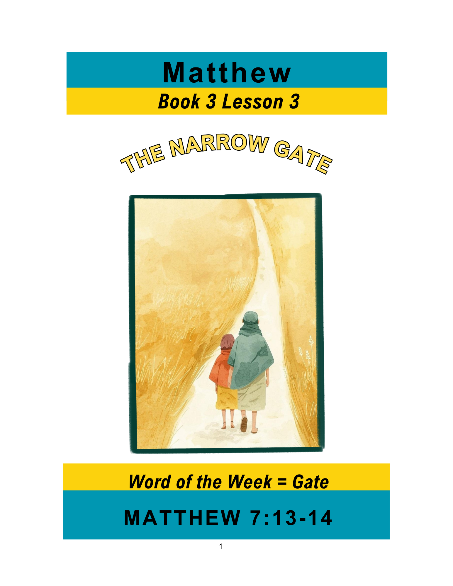 Matthew – Book 3 Lesson 3 (PDF)