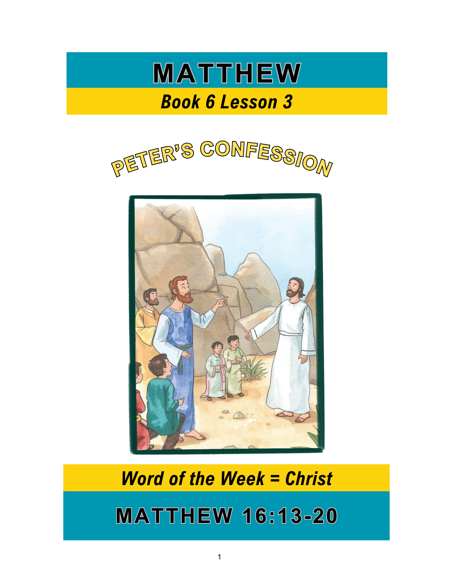 Matthew – Book 6 Lesson 3 (PDF)