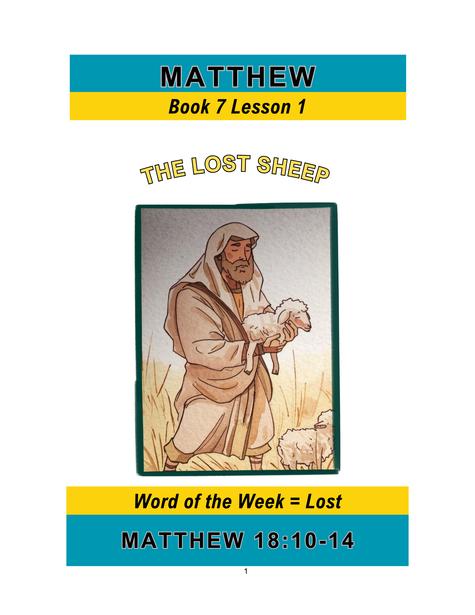 Matthew – Book 7 Lesson 1 (PDF)