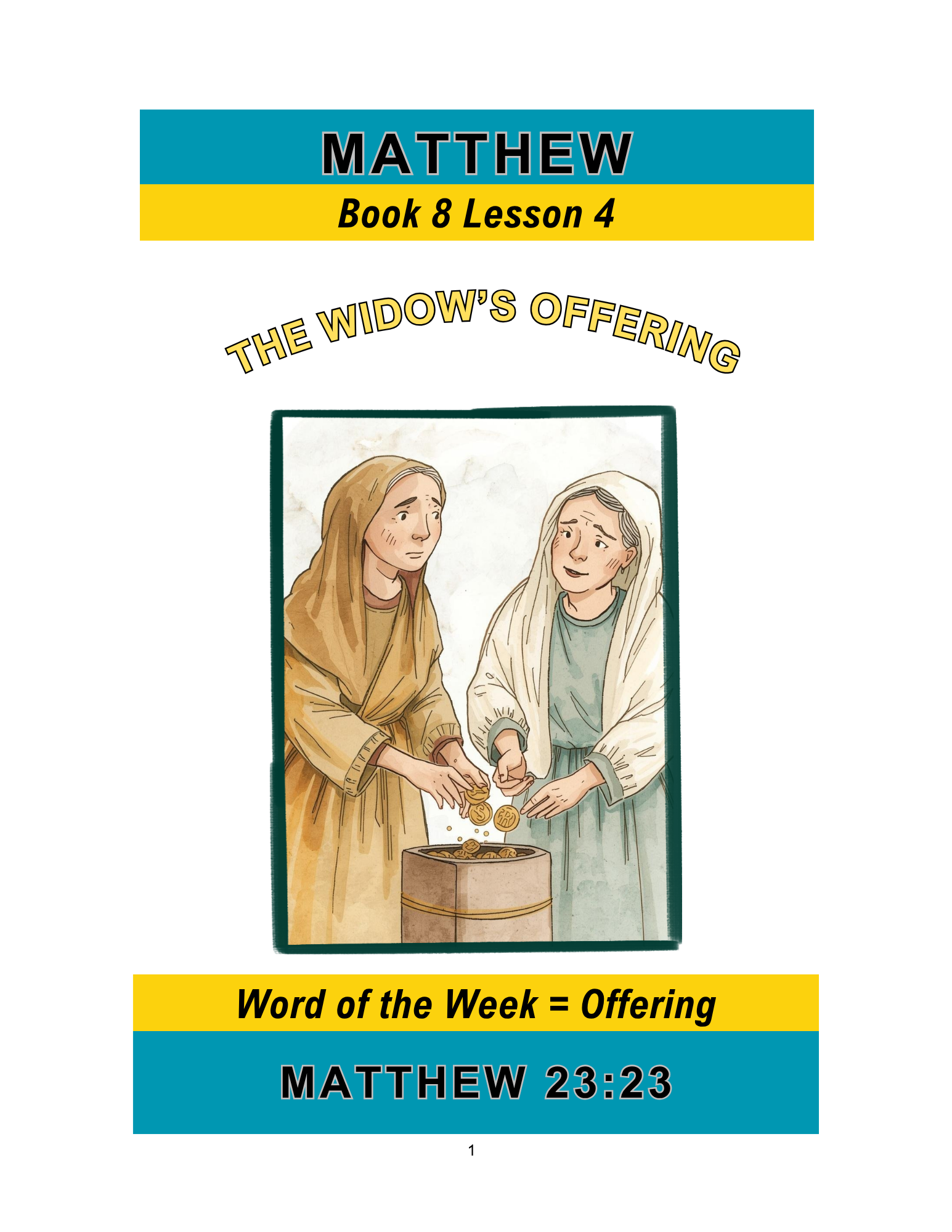 Matthew – Book 8 Lesson 4 (PDF)